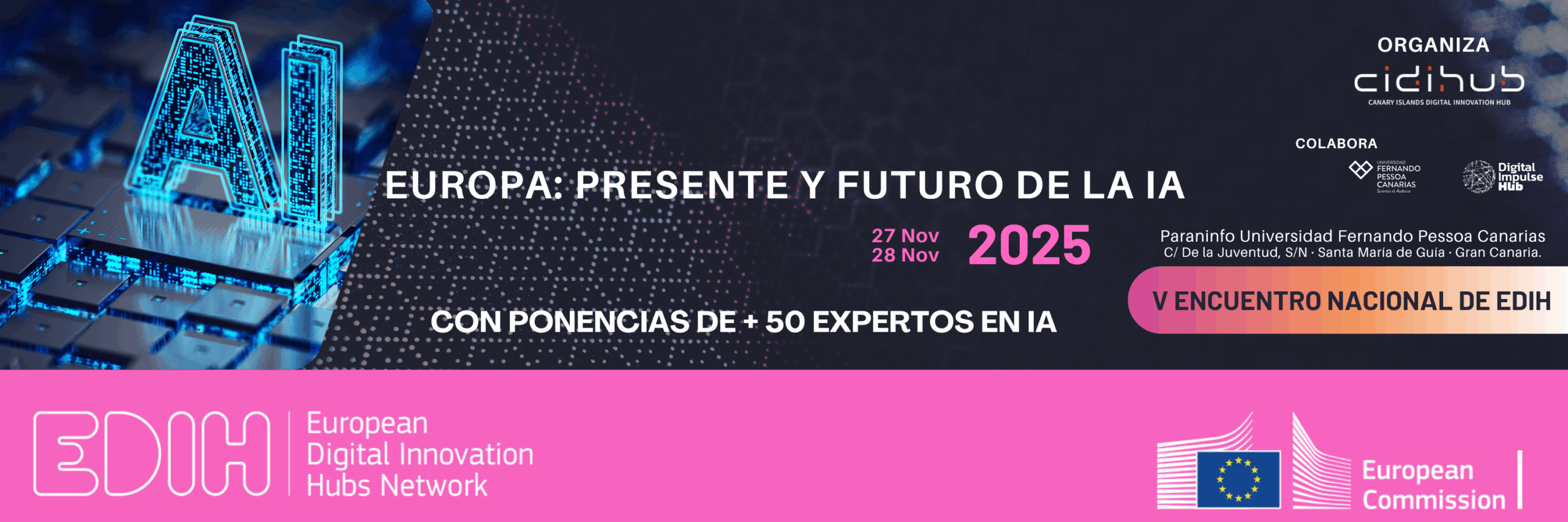 Cartel Público V ENCUENTRO NACIONAL EDIH (42 x 42 cm) (2000 x 1000 px) (3000 x 1000 px)